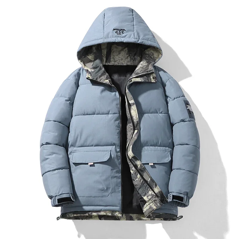 

Winter Jacket Warm Man Jackets Male Parka Overcoats Hooded Men Solid Color Parkas New Hooded Coats Outwear Snow Windbreaker