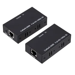 HDMI-compatible Extender to RJ45 Ports Network 1080P Extender Over CAT5e / 6 UTP LAN 60M Extender for PS4/Xbox TV Box PC Laptop