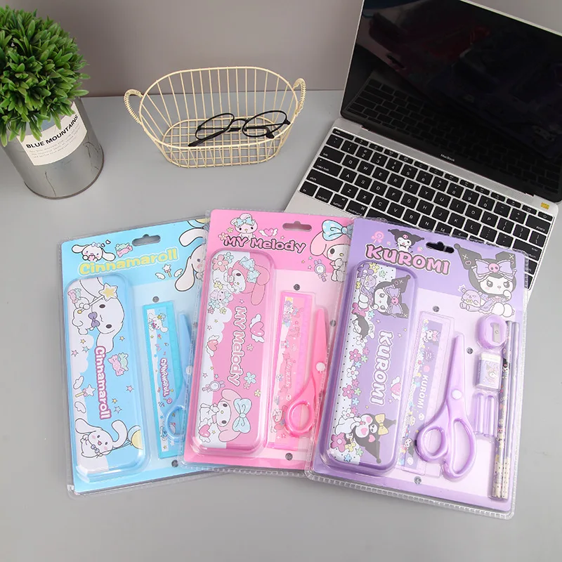 

Kitty Kumi Children's Student Stationery Set - Learning Tools - Ruler - Stationery Box - Pencil Set - Gift Storage