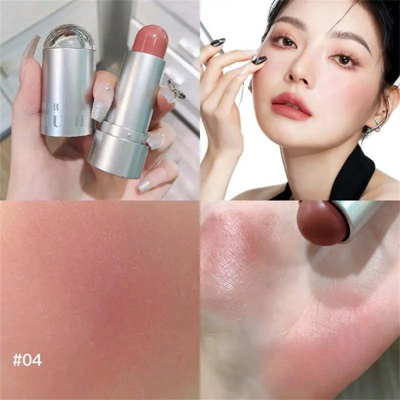 Multi-function Blush Stick Natural Cheek Face Rouge Blusher Cream Lasting High Color Rendering Brightening Skin Tone Waterproof