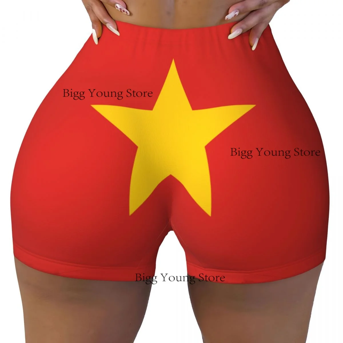 Women's Shorts Vietnam Flag Sexy Short leggings Running Training Shorts