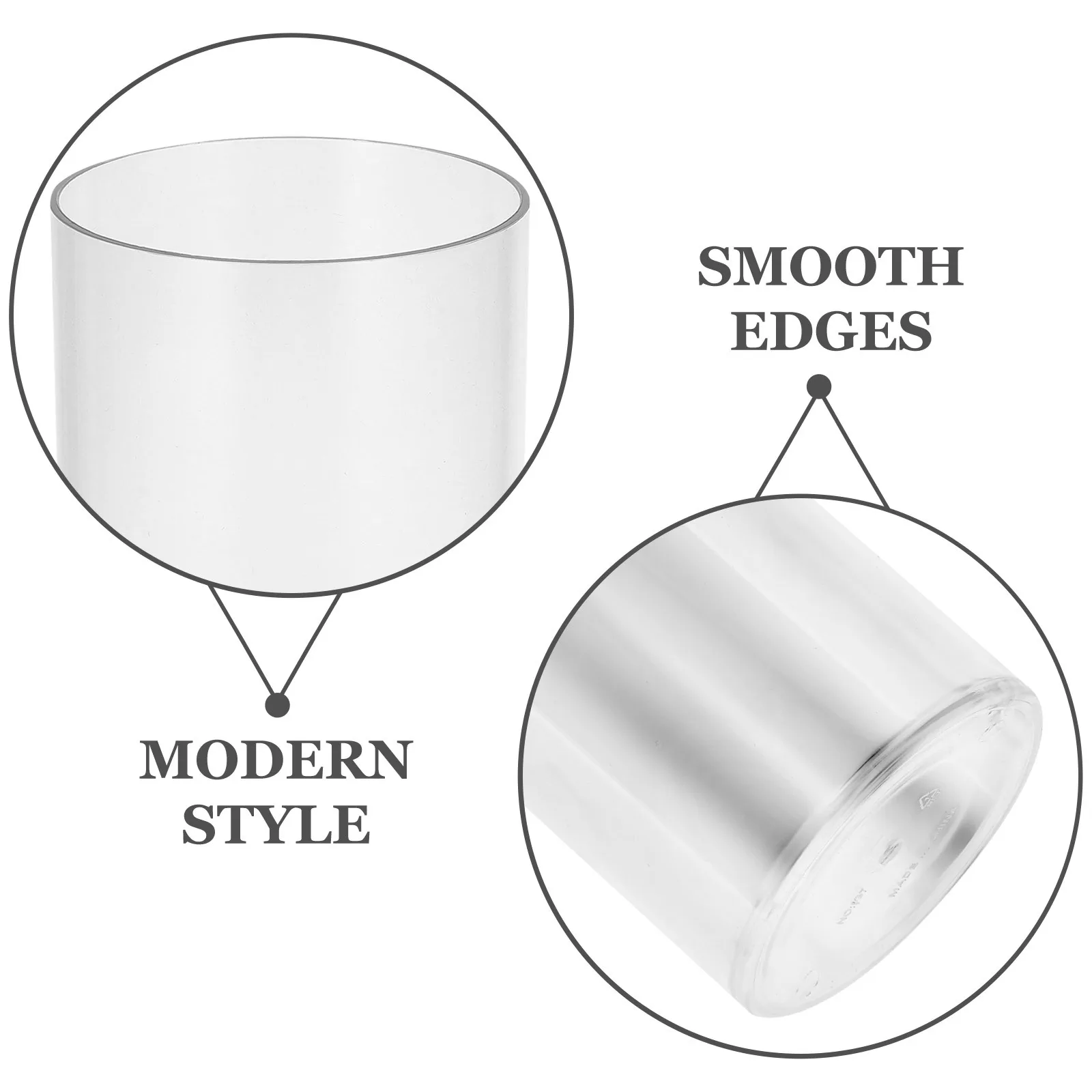 

2pcs Transparent Cylinder Modern Pet Flower Vase For Home Decor Desktop Dried Fresh Flower Arrangement Reusable Plastic Vase