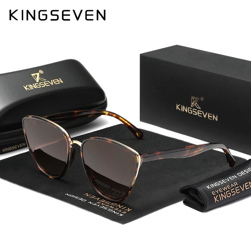 KINGSEVEN Trendige Damen-Sonnenbrille mit Dreiecksrahmen für Autofahren und Partys Luxuriöse Brillen-Accessoires
