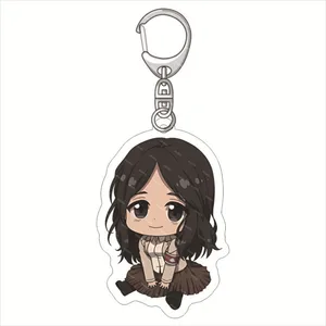 Anahtar forvet, anime, erkekler, karakter, sevimli çizgi film Eren Jaeger, Mikasa Ackerman, çanta için kolye, mücevher, oyuncak, araba parçaları ve bir arkadaş En çok satılan 12, anahtarlık, mikasa-no. 5