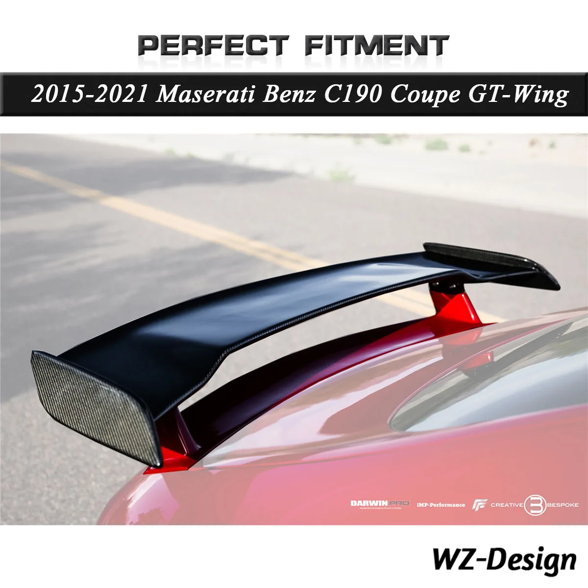 

Car-Styling Accessories Carbon Fiber GT-Wing Fit For 2015-2021 C190 Coupe