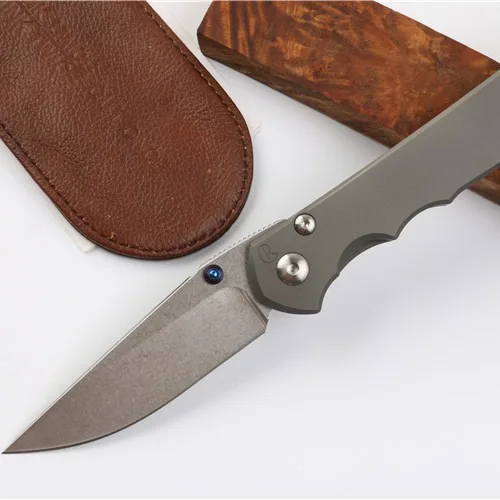 1PC Titanium Alloy Folding Knife D2 Steel Blade Outdoor Camping Tactical Self-defense Hunting Knife and Multi-functional Tool