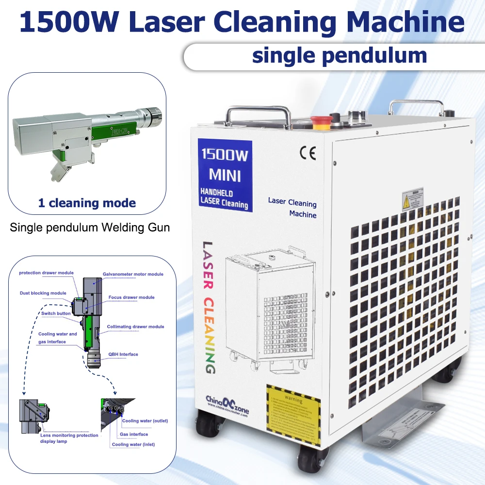 3000W Laser Reinigingsmachine Roestverwijdering Reiniging Olieverf voor Metaalreiniging Breedte 300MM Laserreiniger 9 Reinigingsmodi 2000W