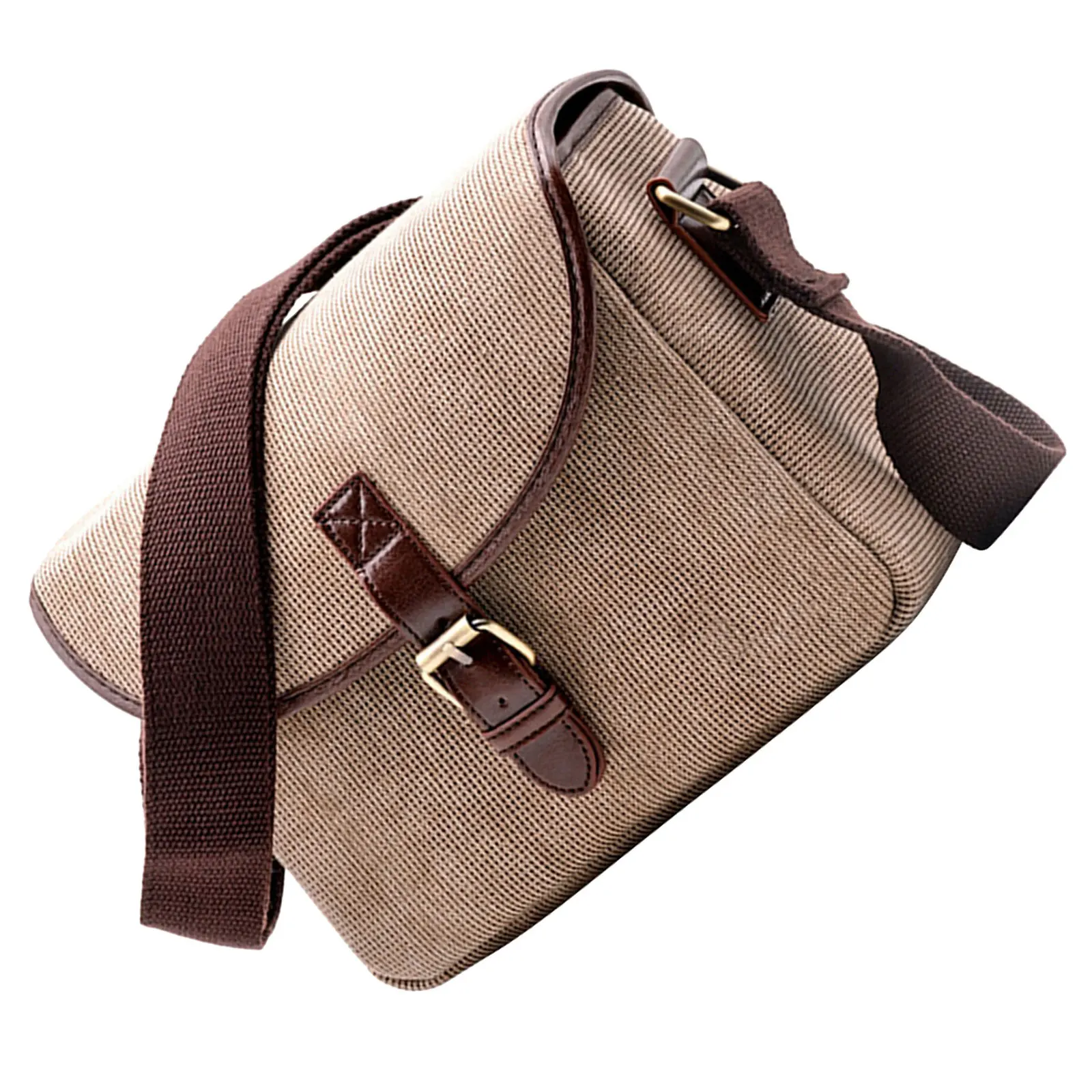 

Retro Dslr Camera Bag Portable Canvas Shockproof Lens Storage Pouch Detachable Compartment Adjustable Strap for Travel