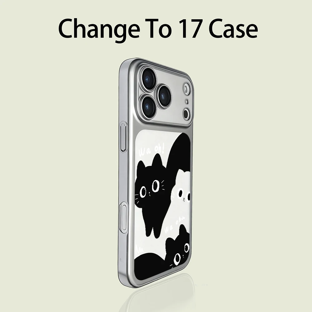 Niedliche Katzen-Schutzhülle für iPhone 13 Pro Max Hüllen iPhone 17 11 12 13 ProMax 16 14 15 Plus 17 Air PC Mattierte Sturzsichere Hülle – Detail 14