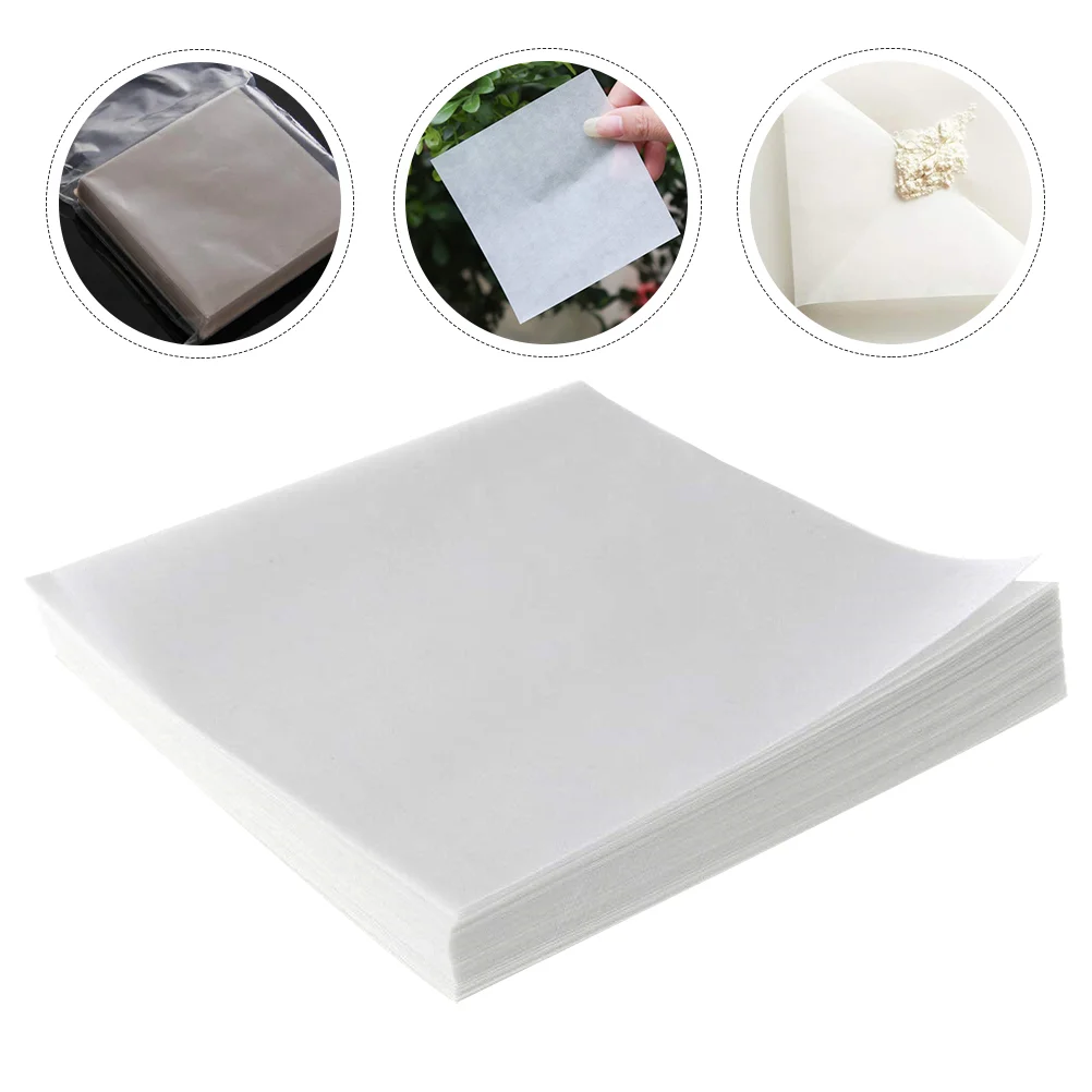 500 Sheets Weighing Paper for Samples Transfer High-Gloss Square Scale Measurement White Nitrogen Free