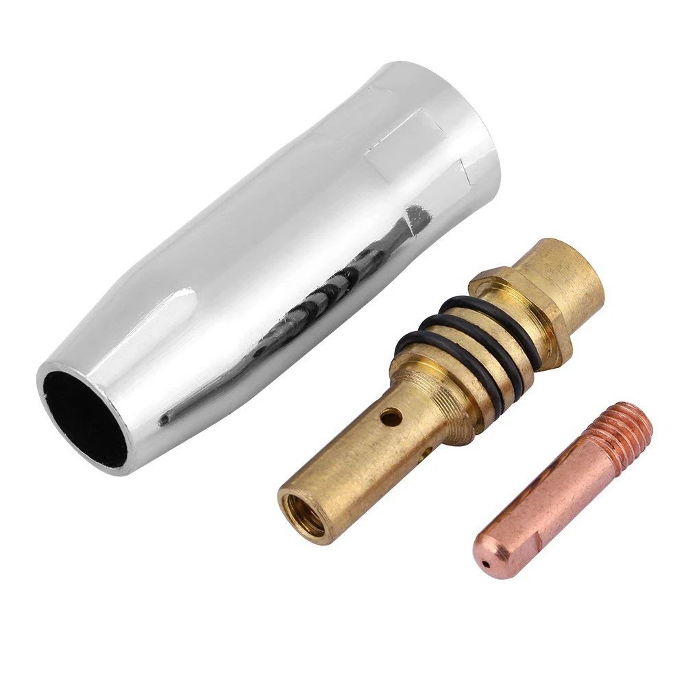 Mig/Mag Slijtdelen Set Geschikt Voor Mb15 Draaddiameter 0.8 Mm Onderdelen Gas Mondstuk Mondstuk Staaf Stroom Mondstuk M6 0.8 Mm
