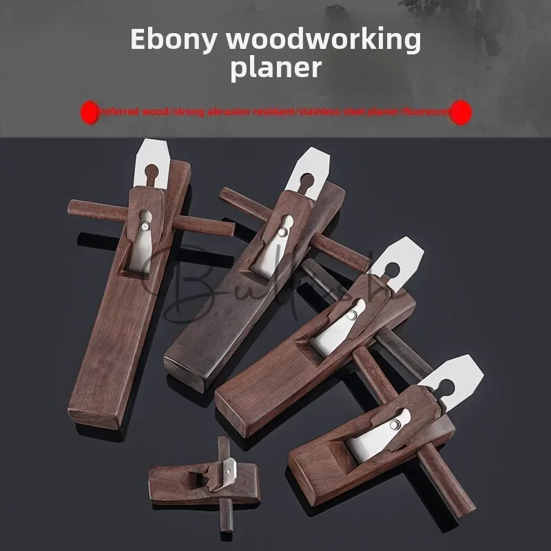 Carpinteiro mão push ferramenta carpinteiro pequena plaina lâmina push plaina luban plaina mogno ébano
