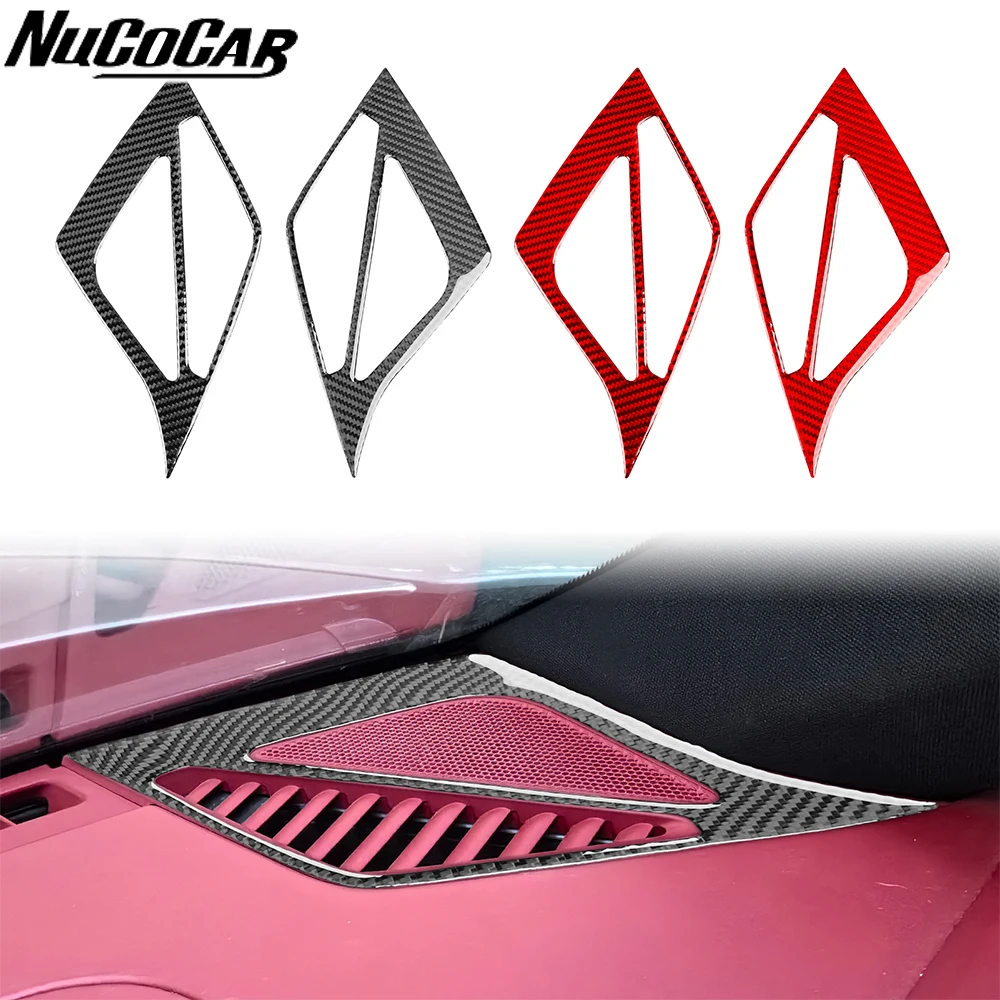 For Porsche 911 992 Carrera 2019-2024 Carbon Fiber Instrument side air vent panel Car Accessories Interior Decorative Stickers