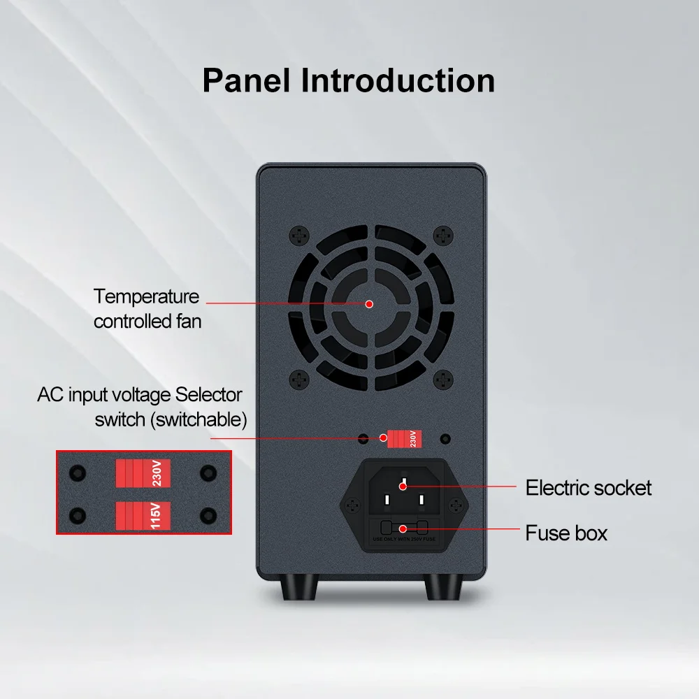 Wanptek 30V 10A DC Power Supply Adjustable USB Digit Display Lab Power Supplies Voltage Regulator 60V 5A 120V 3A Metal anodizing