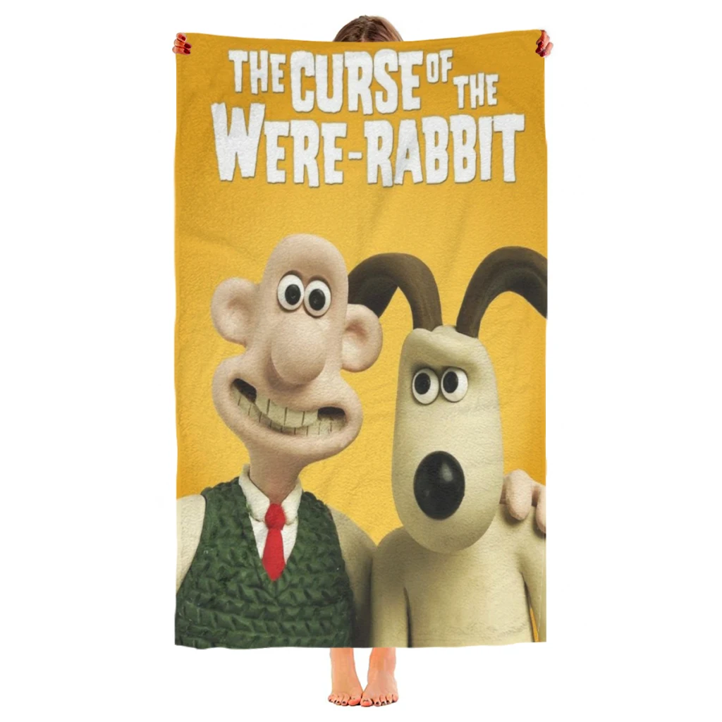 Microfiber Beach Towel Kawaii Cute Gromit Quick Dry Sandless Beach Blanket Soft Comfortable for Men Women Camping Pool Towel