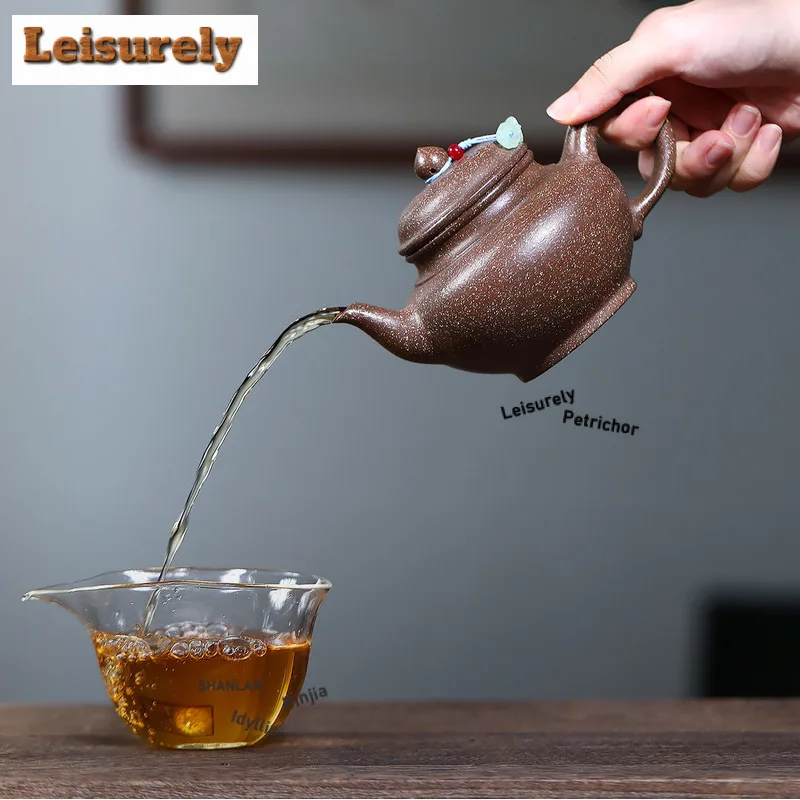 300 مللي ييشينغ الأرجواني الطين أباريق الشاي اليدوية يضحك ساكورا وعاء الخام الخام متعدد الألوان قسم الطين صانع الشاي غلاية Zisha طقم شاي #2