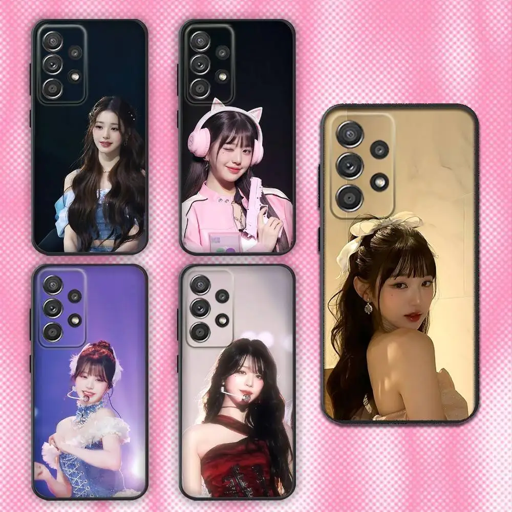 

I-Ive Jang W-Wonyoung Phone Case For Samsung Galaxy A13,A21s,A22,A31,A32,A52,A53,A71,A80,Soft Black Shell