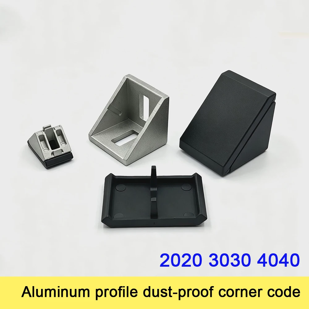 2020/3030/4040 Aluminum Profiles with Cover Corner Code L-Shaped 90 Degree Right Angle Connection Fixing Accessories