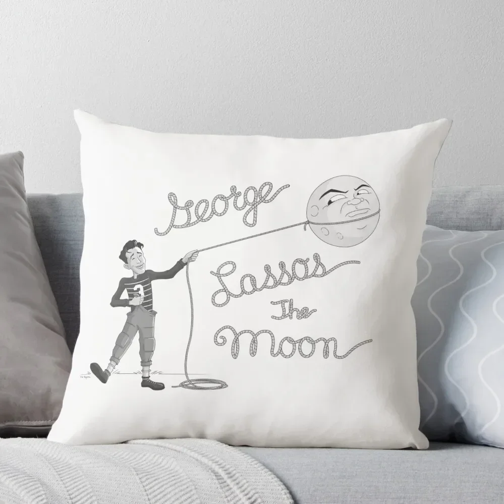 

George Lassos the Moon Throw Pillow Pillows Aesthetic home decor items Pillow