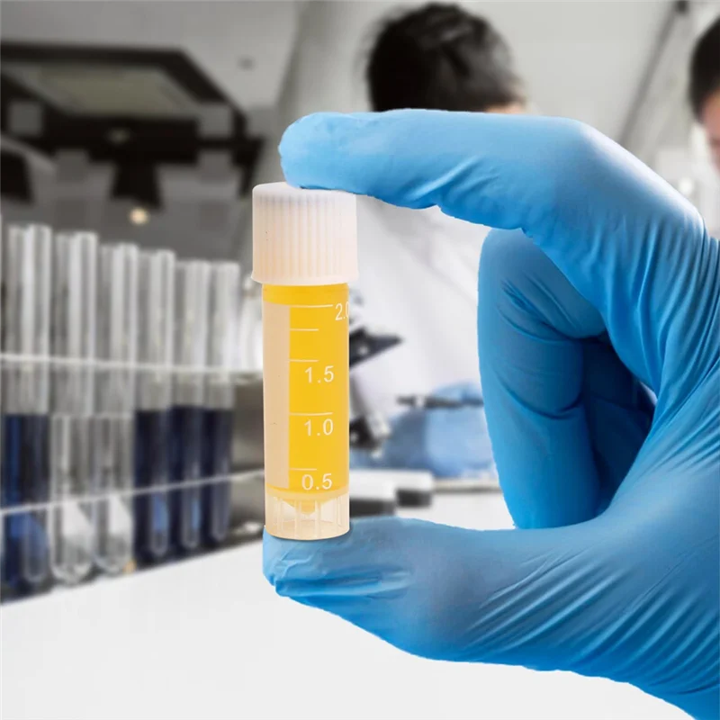 Flacons en plastique de laboratoire gradués de 2 Ml, 120 Tubes à essai avec capuchon pour école éducative congelée pour utilisation en laboratoire
