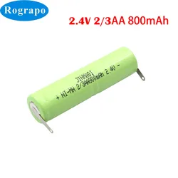 1-3PCS 800MAH 2.4V 2/3AA NI-MH battery pack Ni Mh cell with welding pins for Philips HS308 HS9216 electric razor shaver