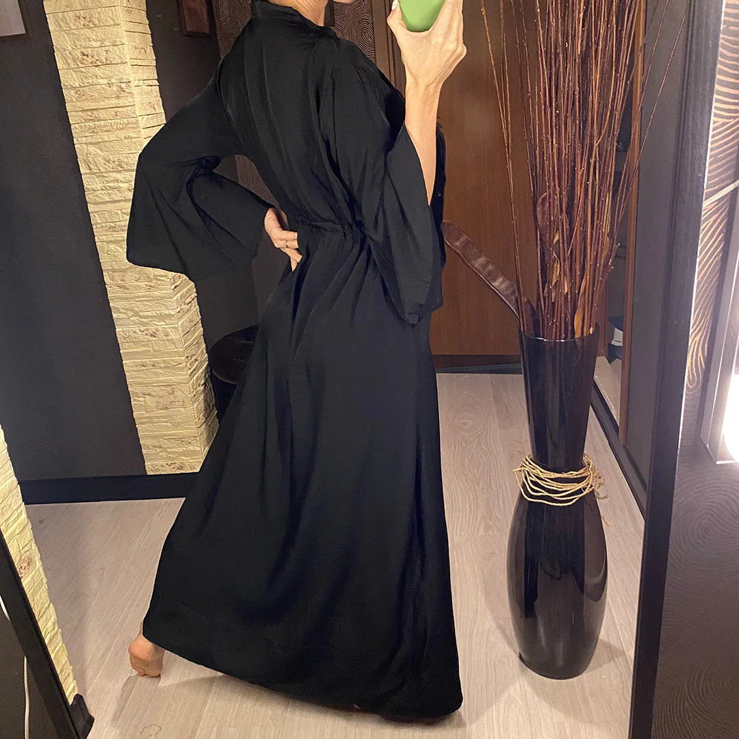 Neues, verführerisches, langes Maxikleid für den Strand, Damen-Strandkleid, Tunika, Pareo, weißes Kleid mit V-Ausschnitt, Robe, Strandbekleidung, Bikini-Strandkleid V2623 – Detail 20