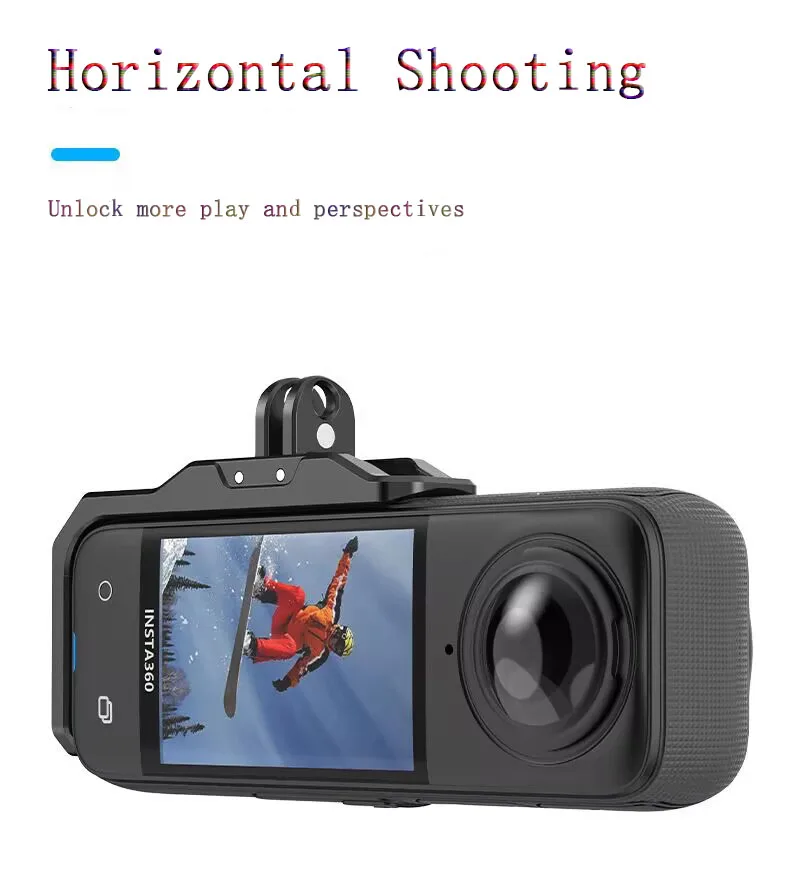 PyroGraphy X5 L-قوس مع فتحة خيط 1/4 بوصة محول Gopro العالمي Insta 360 واجهة مغناطيسية لكاميرات Insta360 X5/X4/X3