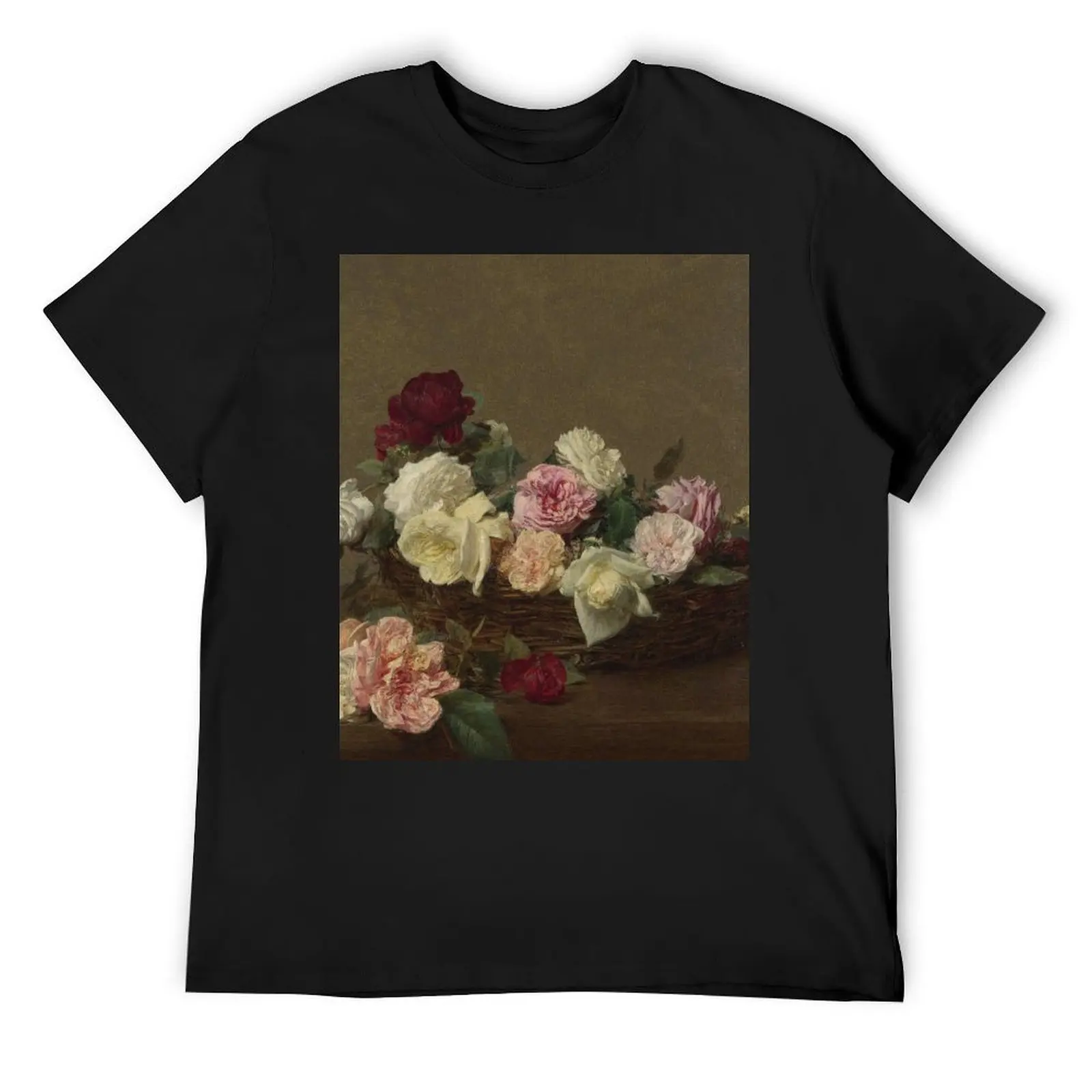 

Ignace-Henri-Theodore Fantin-Latour - A Basket Of Roses T-Shirt custom shirt blanks Men's t-shirts
