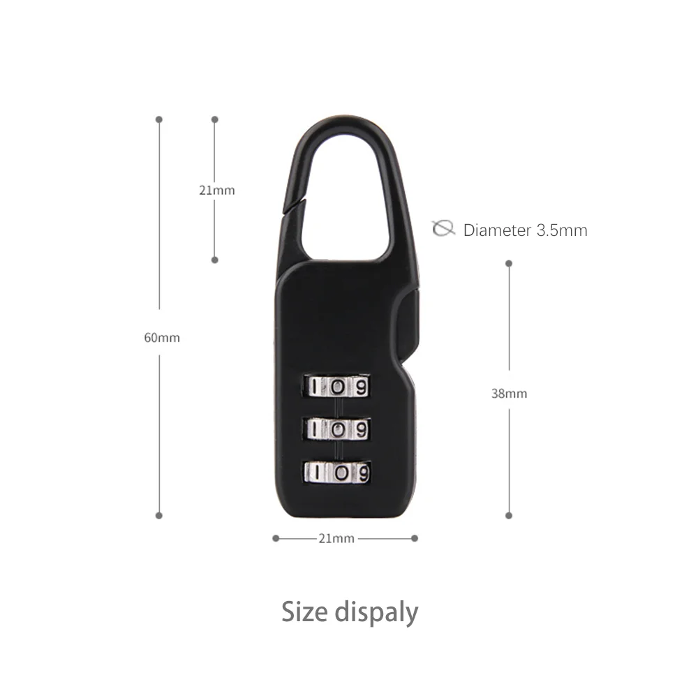 Luggage accessories, combination lock padlock Luggage zipper lock Small mini lock Luggage lock delicate and beautiful protection