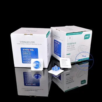 Seringue à membrane stérile, 0,22 um/0,45 um, 13mm 25mm 33mm, type illac, filtre en nylon/Dau/ Delio, 50 pièces/boîte