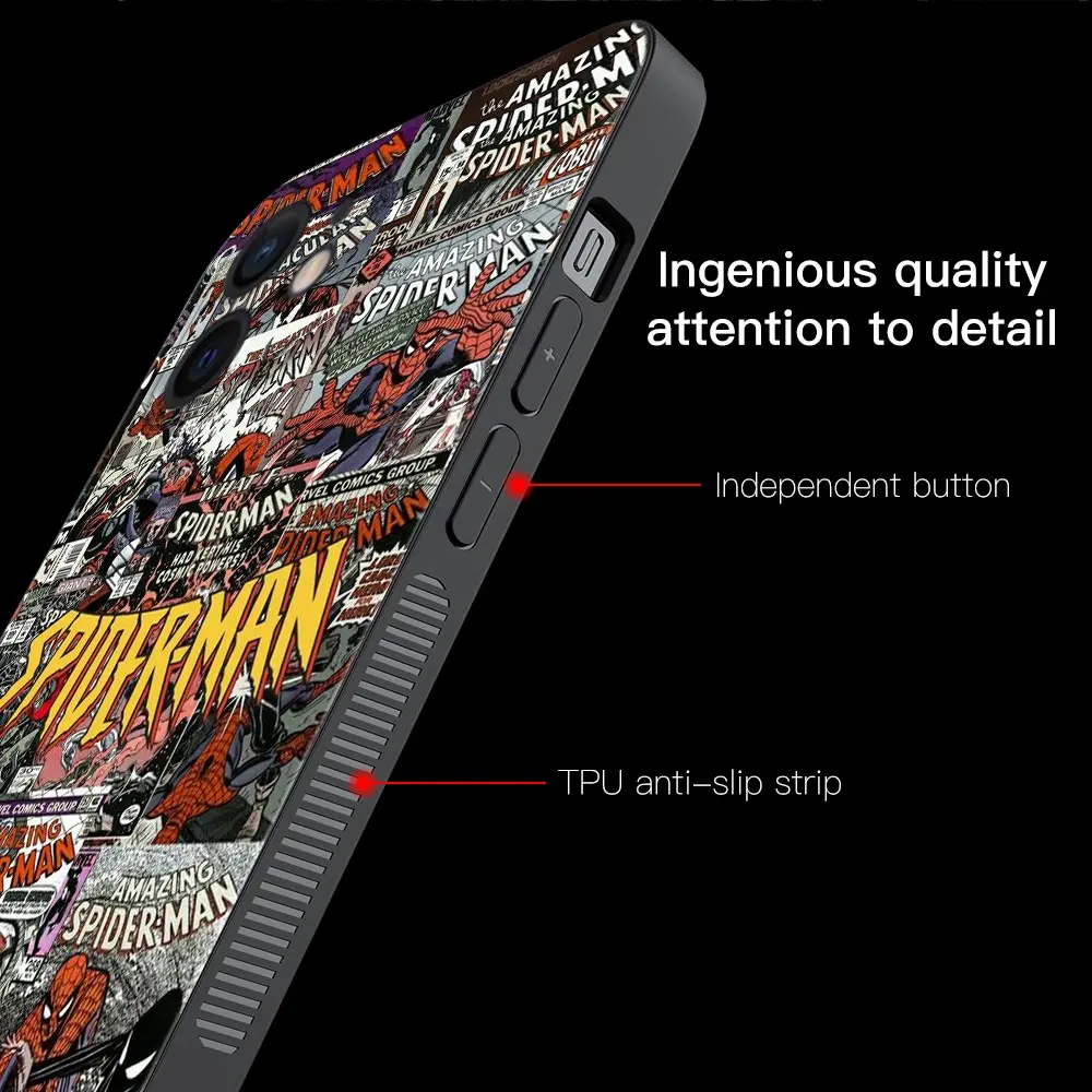 Marvel Spiderman 3 Tom Holland Peter Parker Comics For iPhone 15 14 13 12 11 Pro Max 13 12 Mini XS Max XR X 7 8 Plus Cover