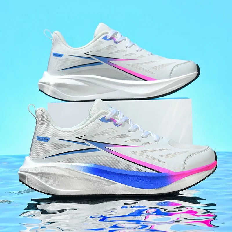 

Мужская спортивная обувь, дышащая легкая сетчатая противоскользящая обувь, новинка 2025 года, модные кроссовки на плоской подошве для подростков, уличная обувь для бега и фитнеса