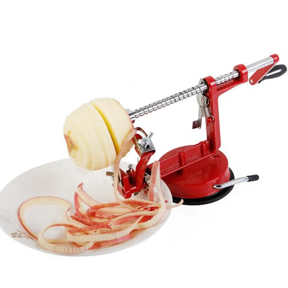 

in 3 1 Apple Peeler Potato Fruit Machine Stainless Bar Peelers Rotary Slicer Cutter Steel Fruit Gadgets Kitchen Peeler Tools #35