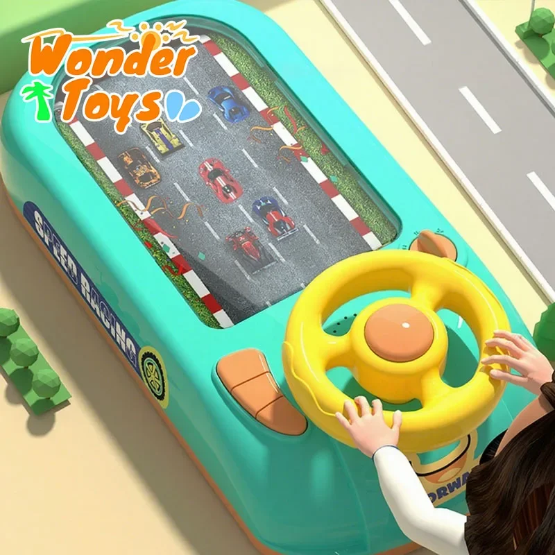 Kids Eletric Simulation Steering Wheel Driving Toy Pretend Play Electronic Adventure Floor Game Educational Toys for Girl Boys