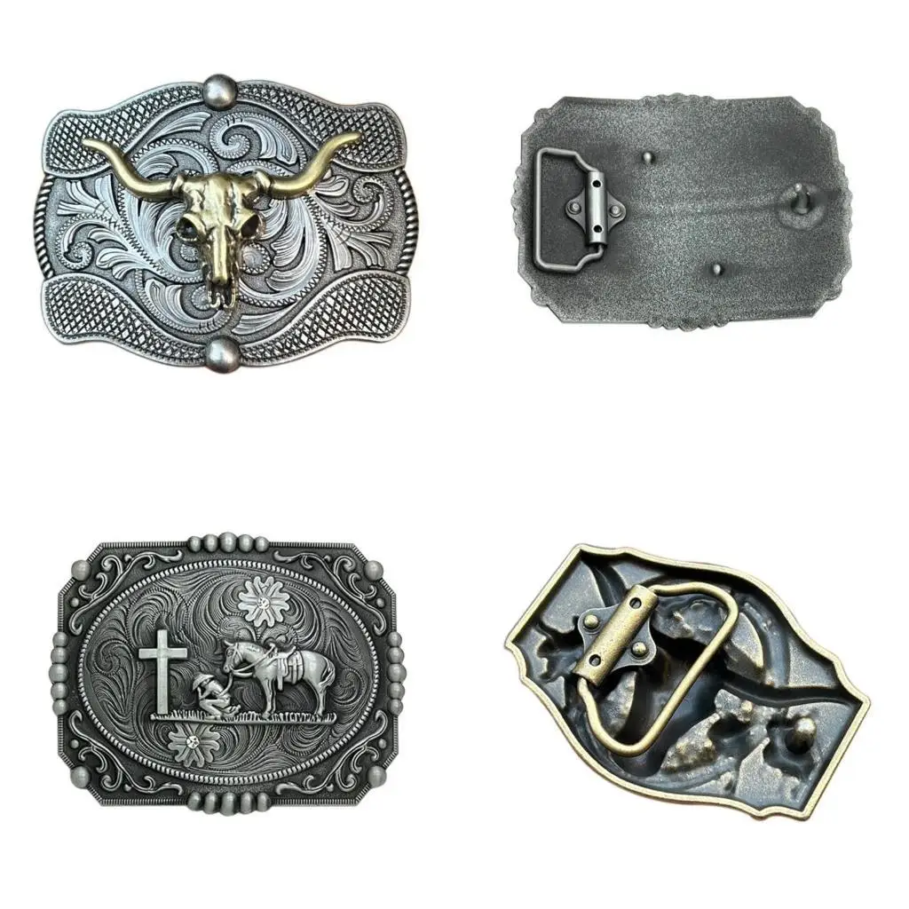 R1WE رعاة البقر الغربية نوع متعدد ينقش حزام مشبك استبدال مشبك حزام المراهقين