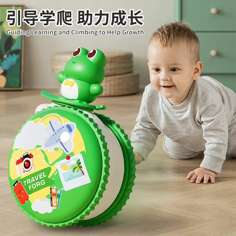 Baby Tumbler Toy Newborn Rocking Pull-back Spinning Cute Animal Tumbler Baby Guide Head Up Learning To Crawl Education Small Toy