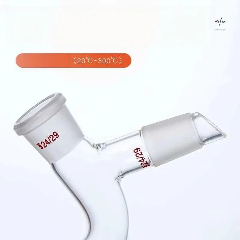Lab Glass Joint Tube - Vacuum Acceptor Tube Straight Bent Coupling Knick 14#19#24#29# Bubble Connector for Distillation Head