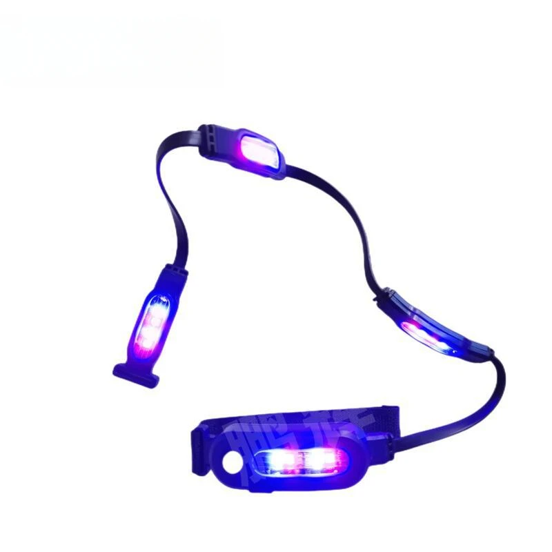 Head-mounted 360-degree Rotating Warning Hat Light Rechargeable Red and Blue Flash Duty Hat Light Traffic Command Hat Light