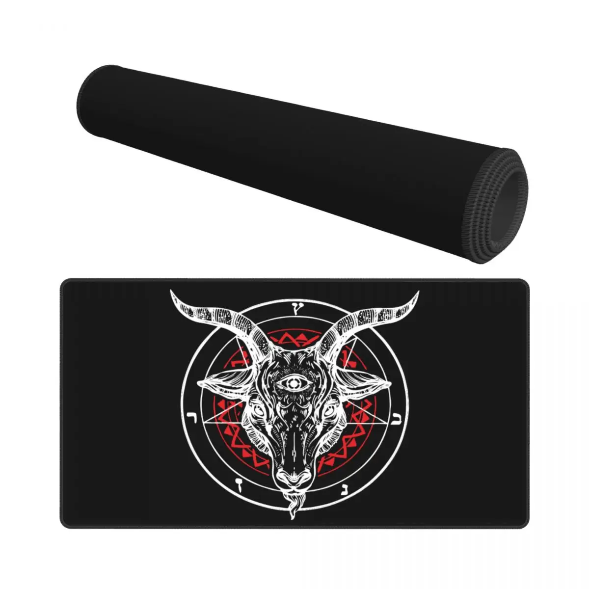 Satanic Goat Baphomet Lucifer Satan Gaming Mouse Pad Keyboard Desk Mat Large Waterproof Mousepad for Computer