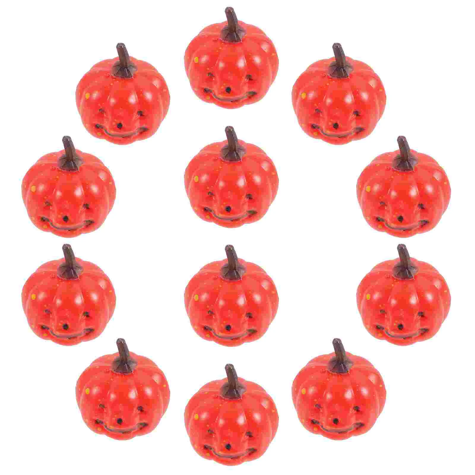 16 Pcs Fall Decor Artificial Pumpkin Home Plastic Small Pumpkins for Party Autumn Orange Thanksgiving Day Decoration