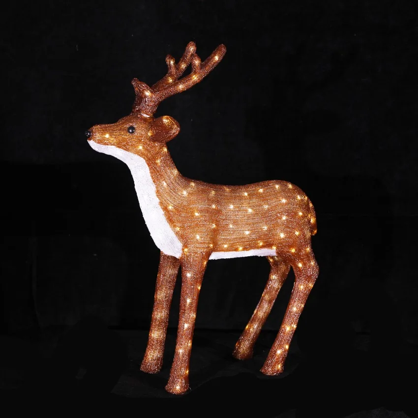 Hot Sale Animal Sculpture Christmas Decoration 3D Led Motif Deer Light