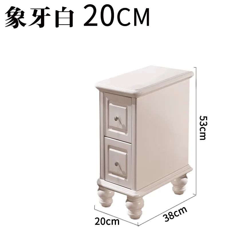 Pure solid wood narrow bedside table 20/25/30/35cm50 wide mini small apartment simple modern bedside table