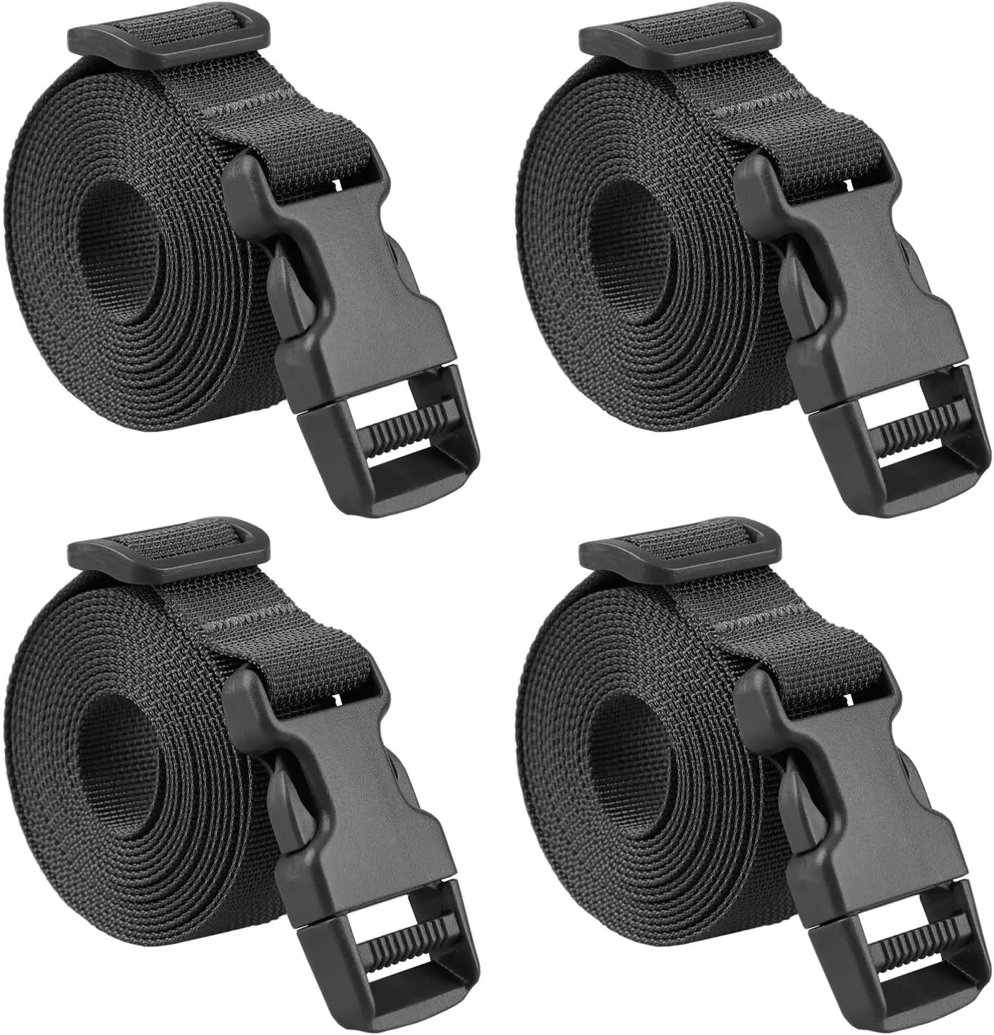 Adjustable 1-Inch Packing Straps, 24" to 100" Lengths for Secure Shipping and Storage