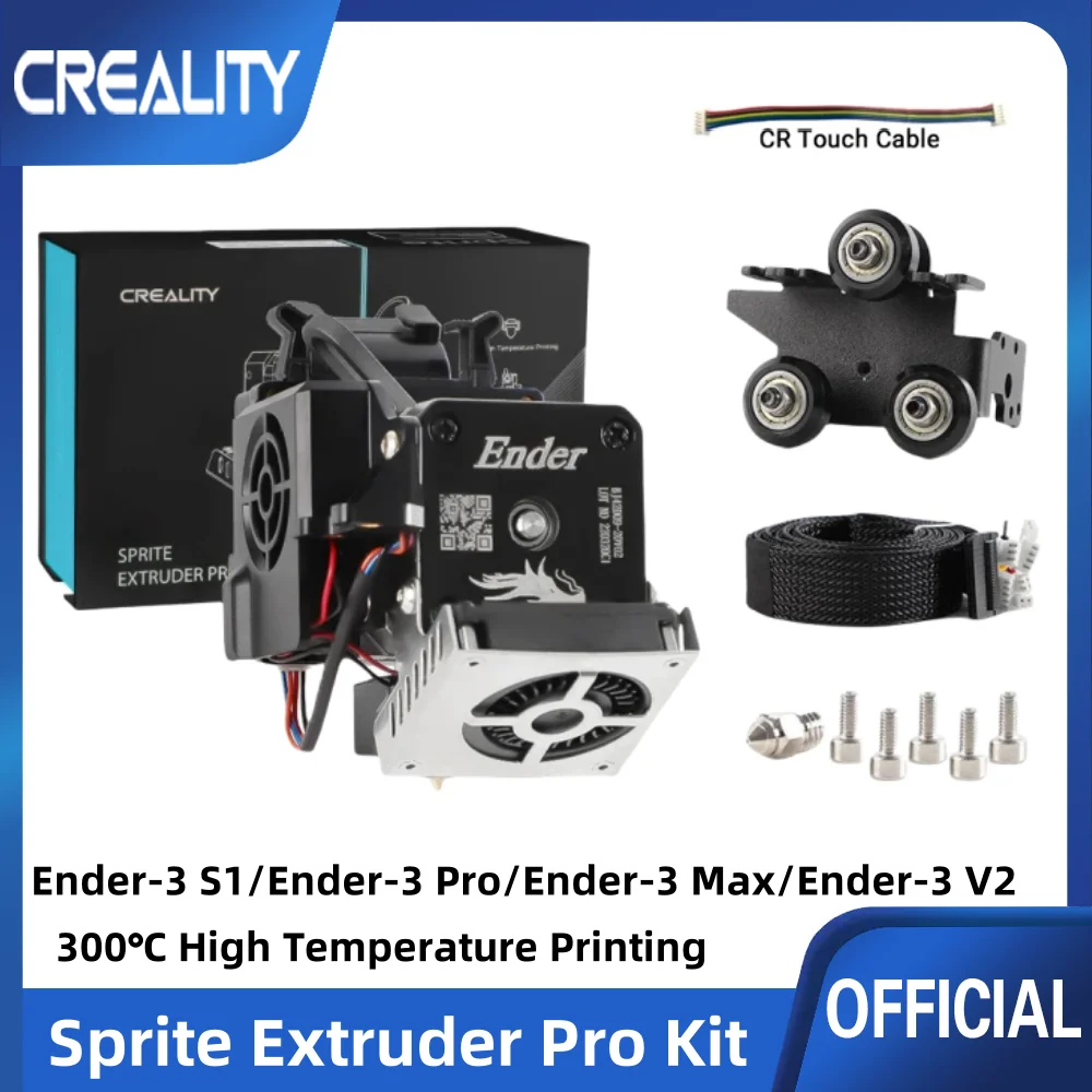 CREALITY Sprite Extruder Pro Kit 300℃ High Temperature Printing 3:5:1 Gear Ratio Direct Drive Extrude for Ender-3 Series Printer