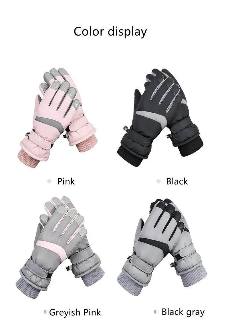 Thickening Skiing Gloves for Snowboarding, Waterproof, Touch Screen, Snow, Mountaineering, Cycling, Winter, New, 2023