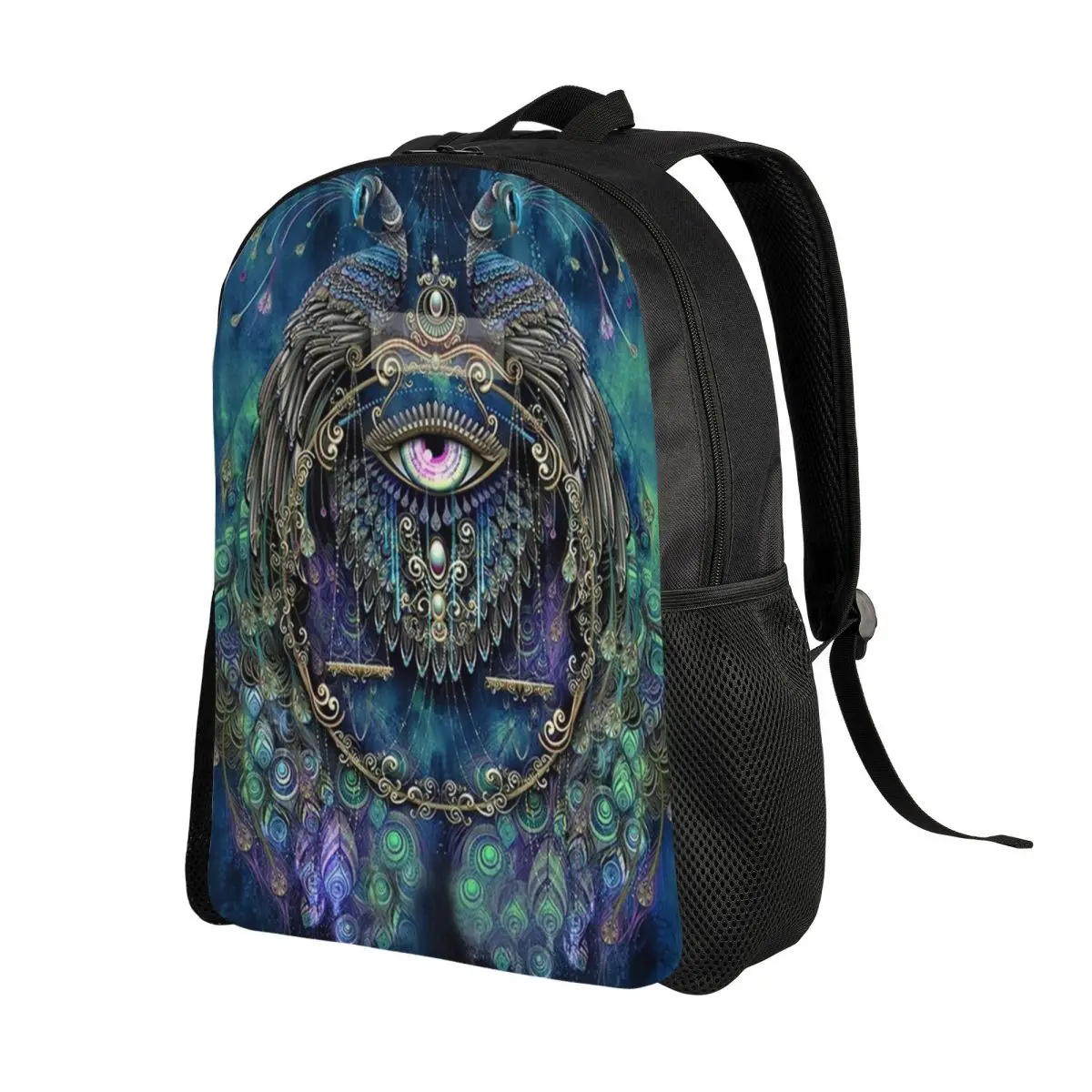 Peacock Cute And Beautiful Backpacks for Men Women School College Student Bookbag Fits 15 Inch Laptop Feather Animal Bags