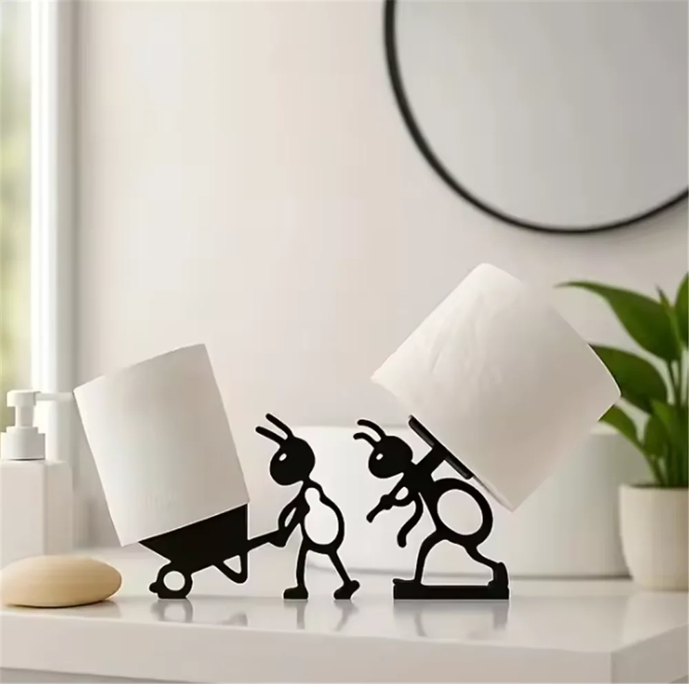 2026 Cute Animal Ant Tissue Iron Holder Minimalist Practical Paper Roll Holder An Ideal Creative For Holiday Gift Cool
