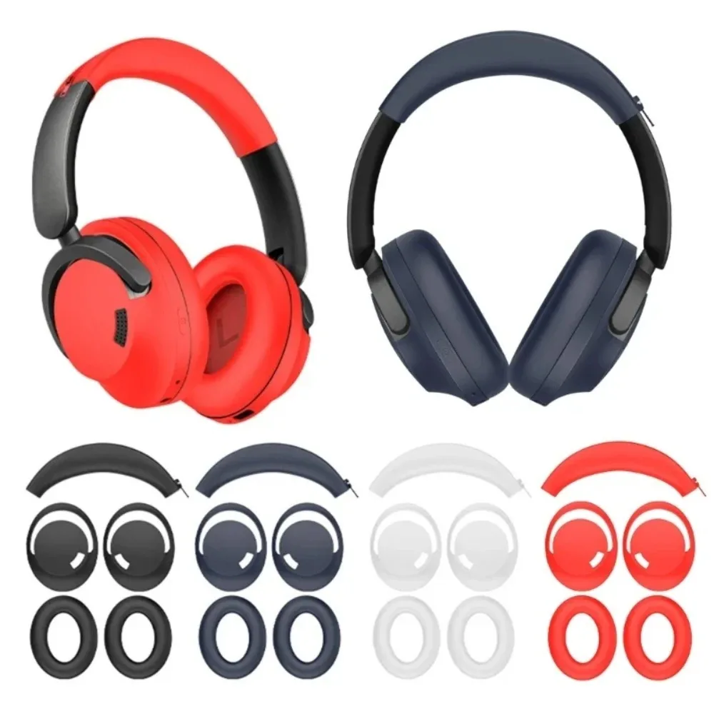 1Pcs/3Pcs Silicone Headphone Beam Waterproof Soft Ear Pads Cover Dustproof Resistant To Dirt Headband Cushion for 1MORE SonoFlow