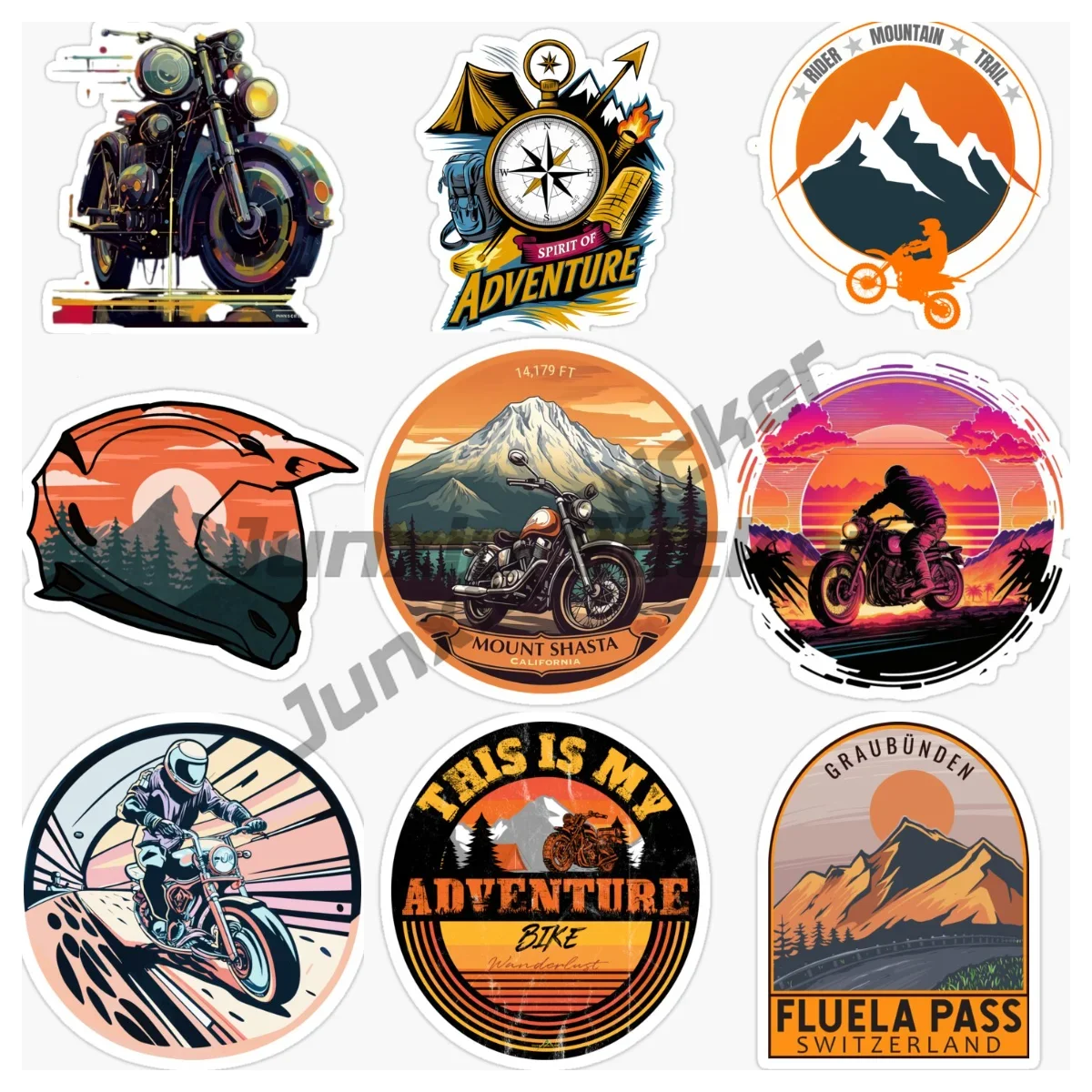 ADVENTURE Creative Off-road Motorcycle Car Stickers Luggage Guitar Helmet Skateboard Bike Motorcycle Vinyl Self-adhesive Decal