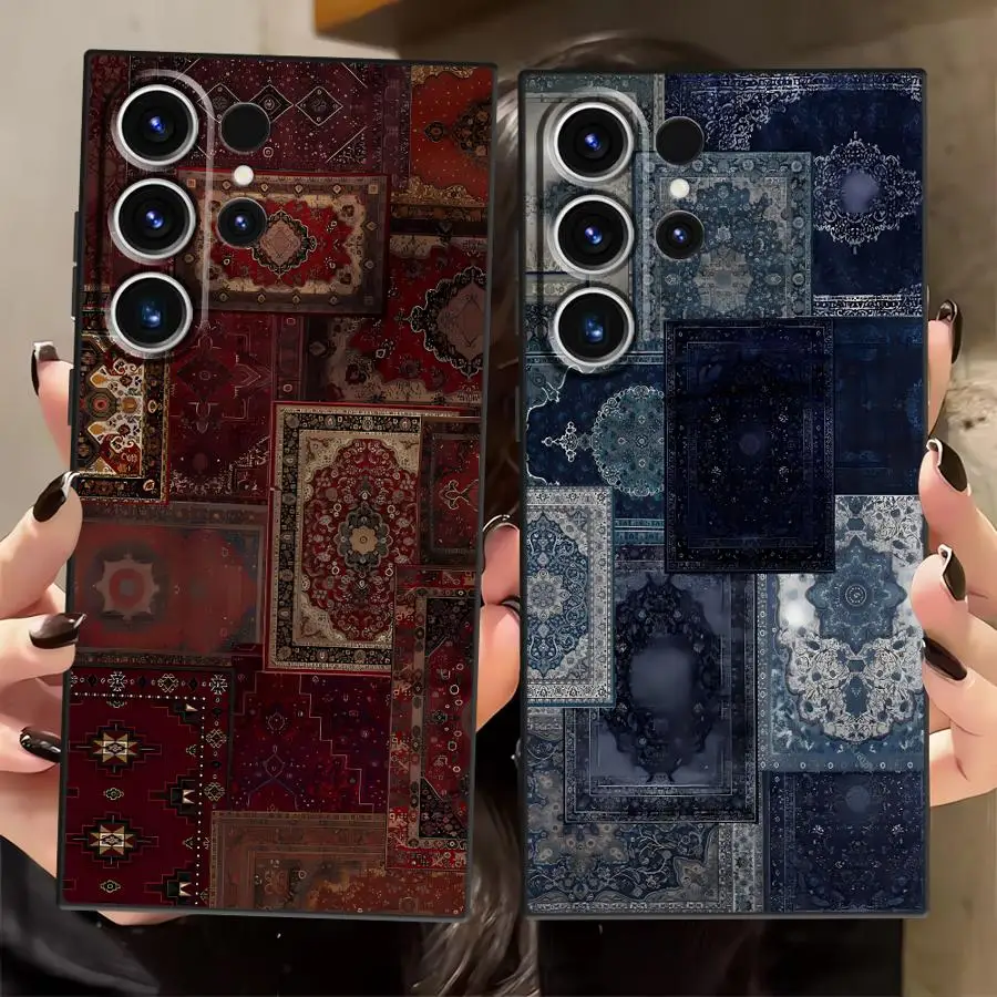 Case for Samsung Galaxy S26 Ultra S21 S22 S24 Note 20 10 S20 FE S23 S25 Plus Phone Cover Vintage Persian Rug Art
